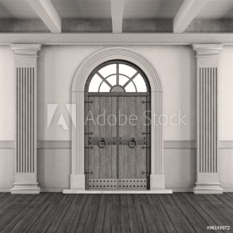 Bild på Black and white classic home entrance